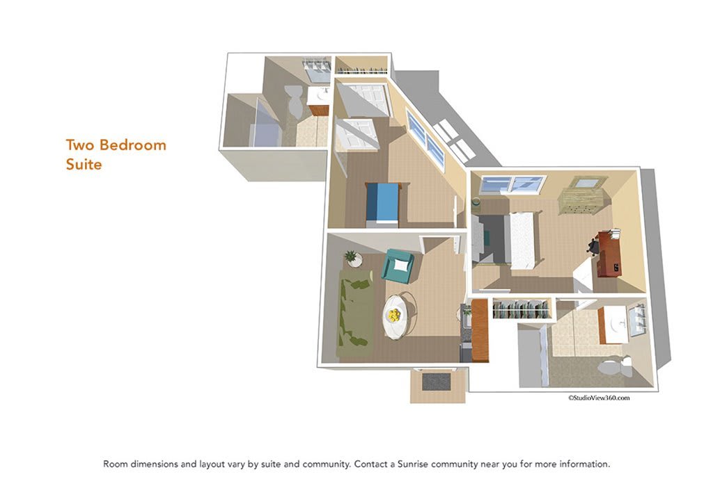 A detailed floor plan of a multi-room apartment.