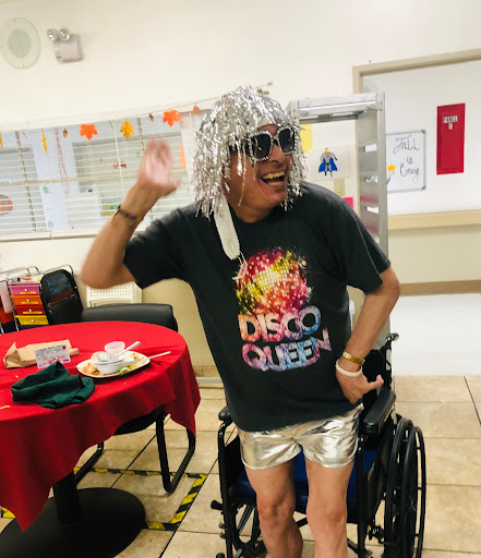 Embracing the disco spirit with style and energy!