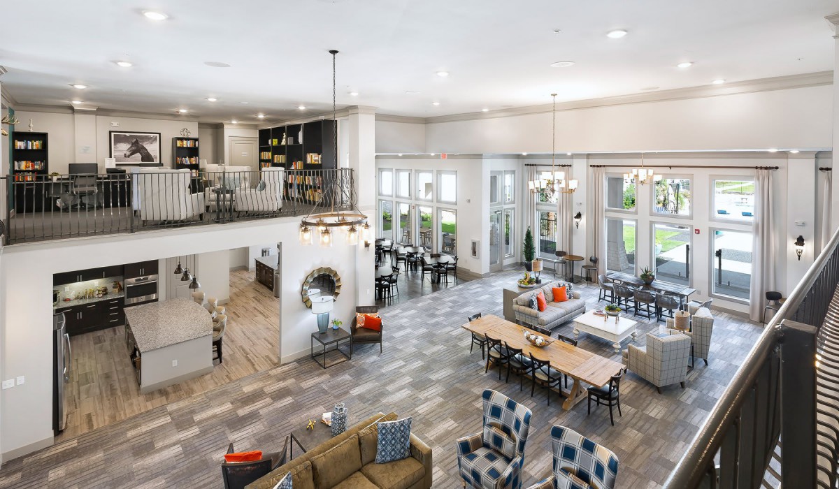 Spacious and modern open-concept living area with luxurious furnishings.
