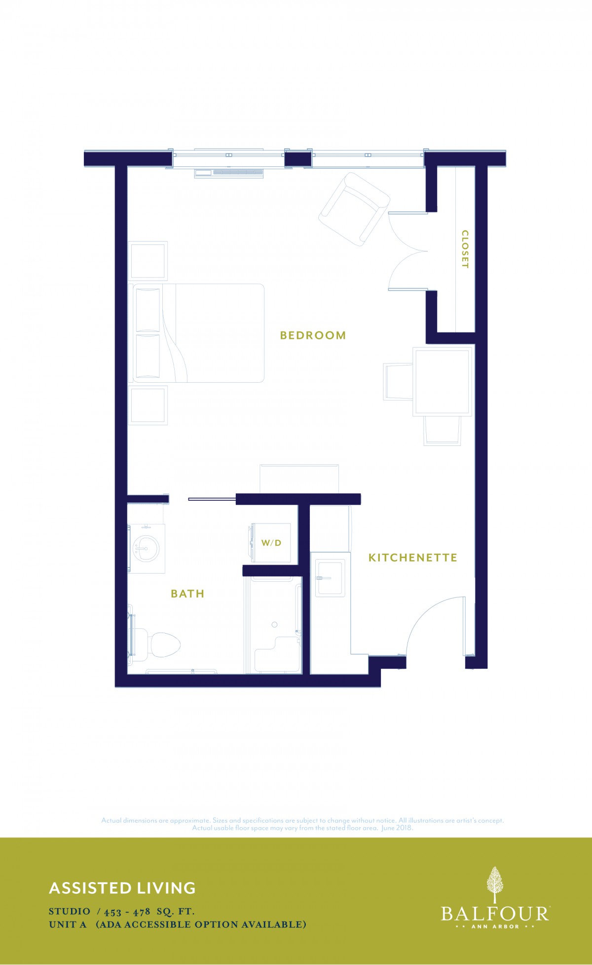 Blueprint of an apartment showing room arrangements.