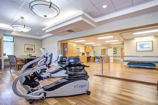 A well-equipped gym area for rehabilitation and fitness activities.