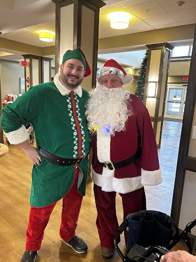 A jolly duo celebrates the festive season in style!