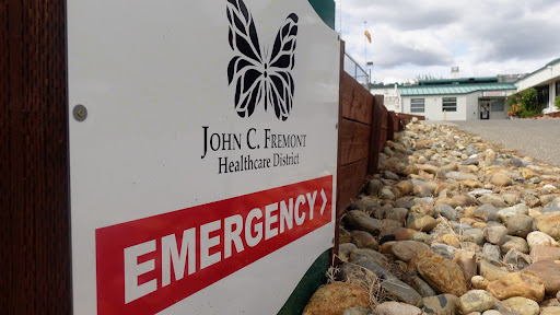 Emergency entrance signage for John C. Fremont Healthcare District.