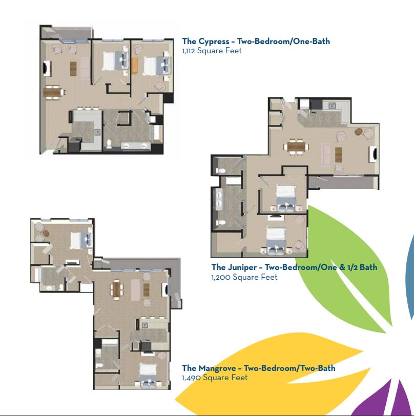 A collection of apartment floor plans showcasing different layouts and designs.