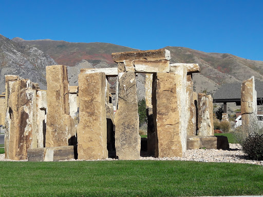 A view of Stonehenge, an iconic ancient monument known for its massive stone structures.