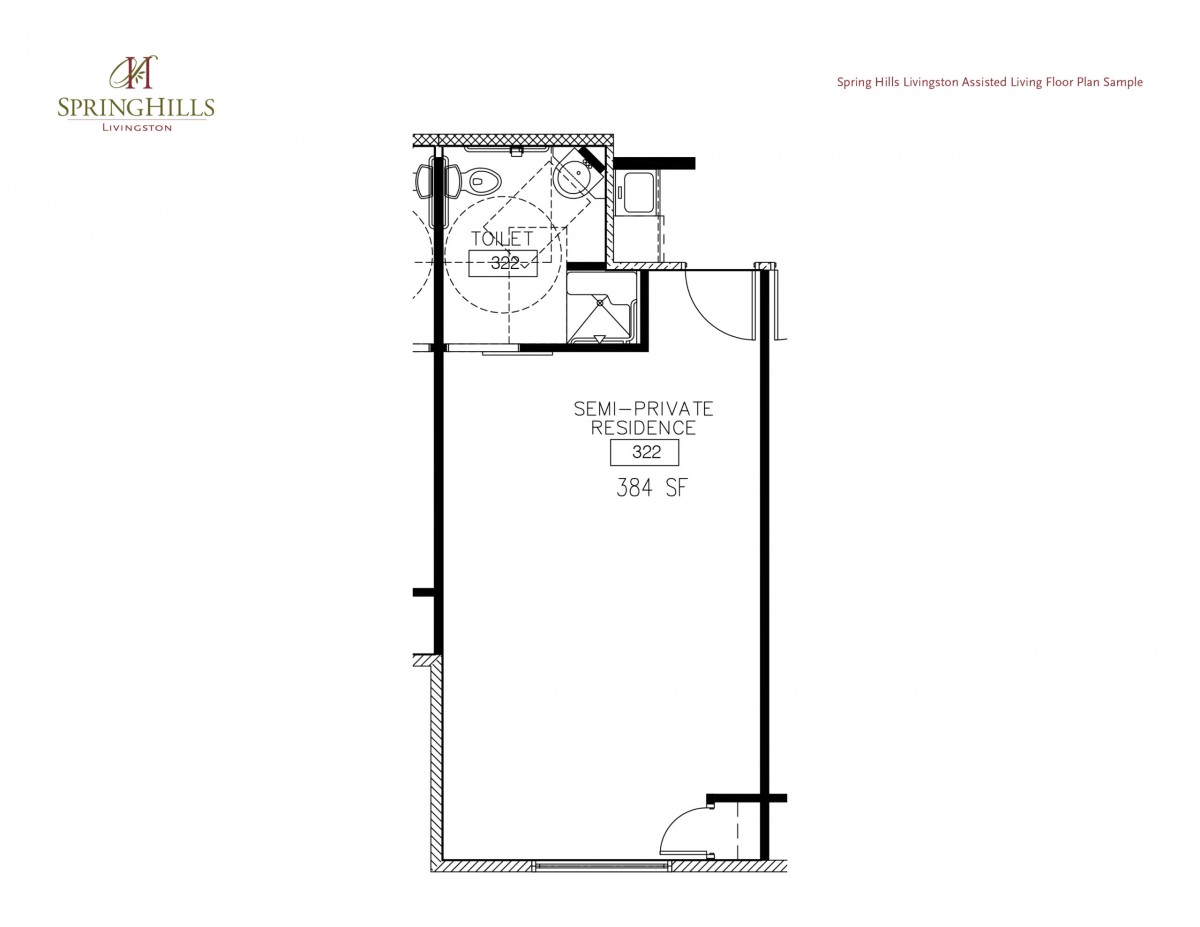 This image shows a floor plan of an apartment, detailing the layout of rooms and facilities.