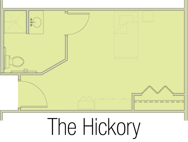 A floor plan labeled 'The Hickory'.