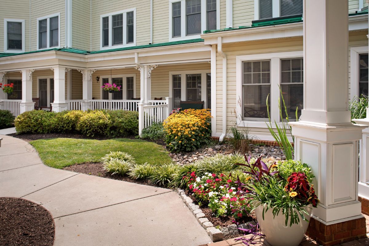A charming house with a well-maintained garden and a cozy porch.