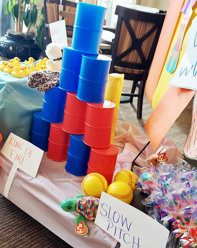 A vibrant display of stacked colorful cups, perfect for children's activities and party fun.