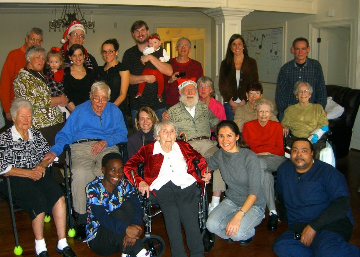 A group of people gathered together for a festive occasion.