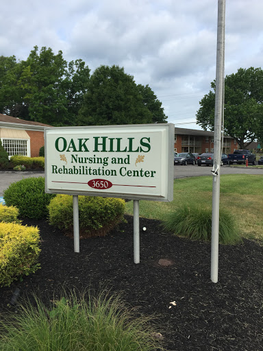 Sign for Oak Hills Nursing and Rehabilitation Center.