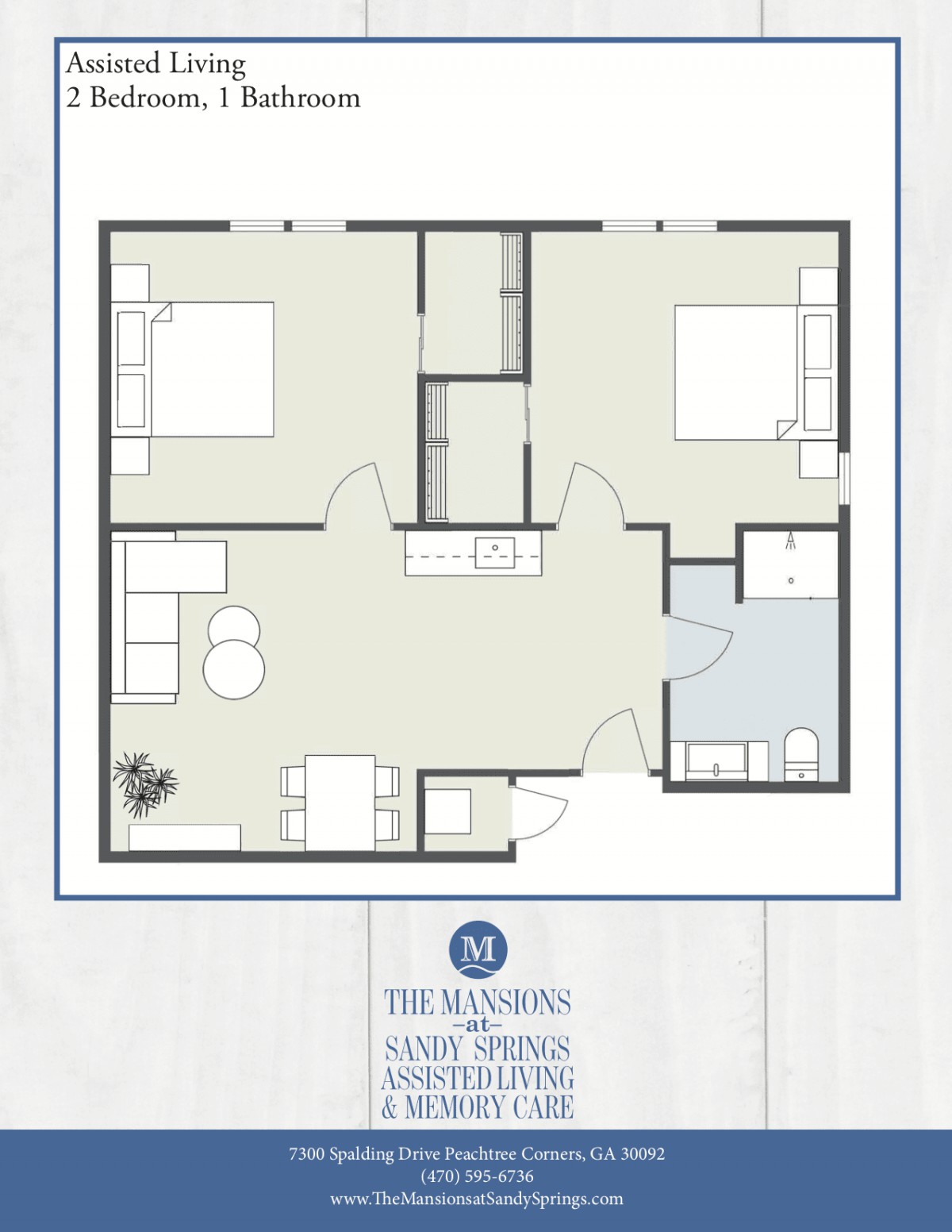 A detailed floor plan of an apartment showing room placement and structure.