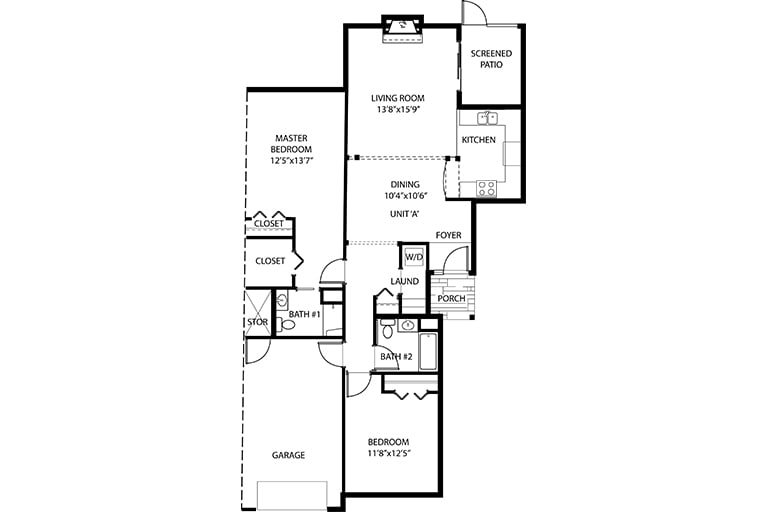 A detailed floor plan of a residential home, showing room layouts and dimensions.