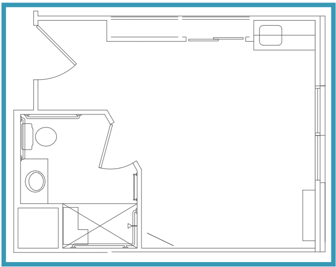 A detailed architectural floor plan layout.