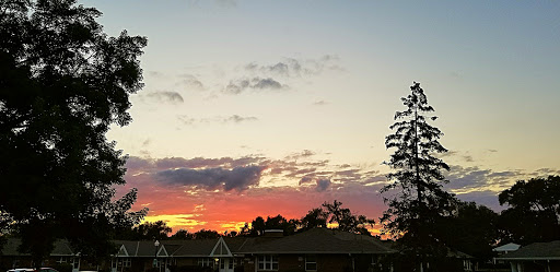 A beautiful sunset paints the sky in vibrant hues, casting a warm glow over the horizon.