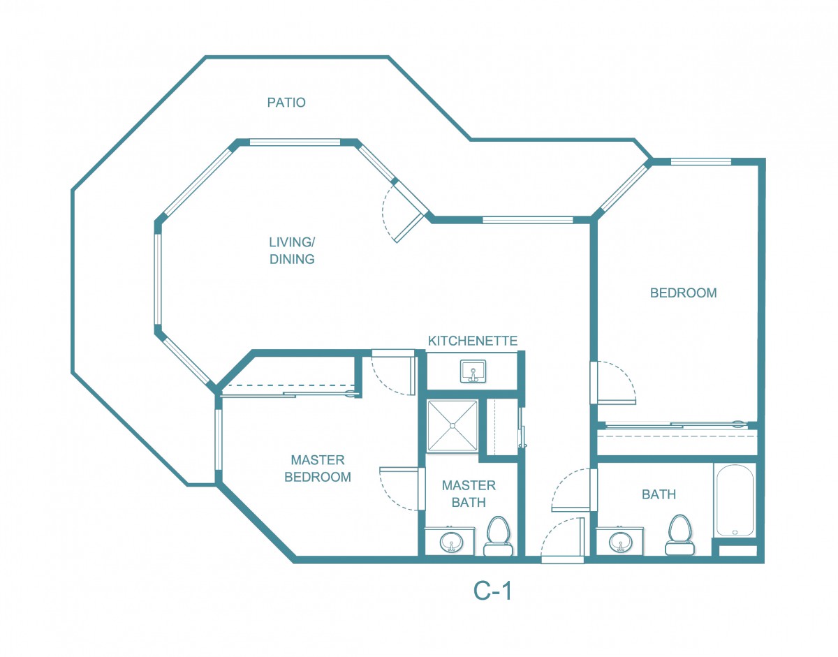 A detailed floor plan of a residential property, showcasing the layout of rooms and essential areas.
