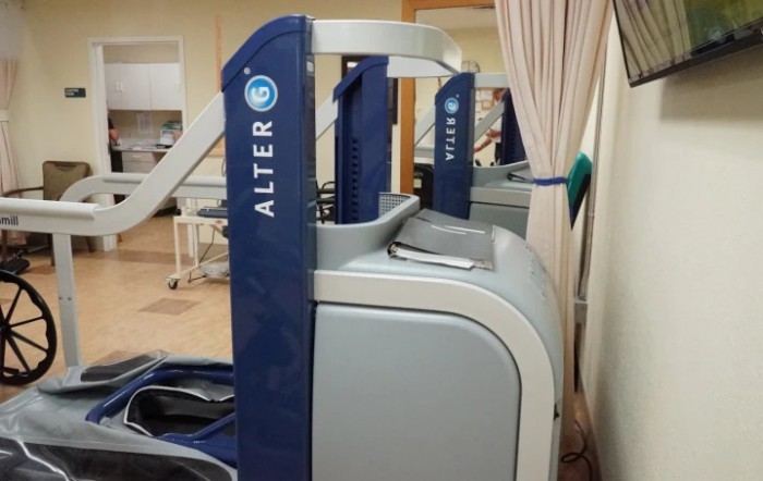 A specialized treadmill designed for rehabilitation and physical therapy.