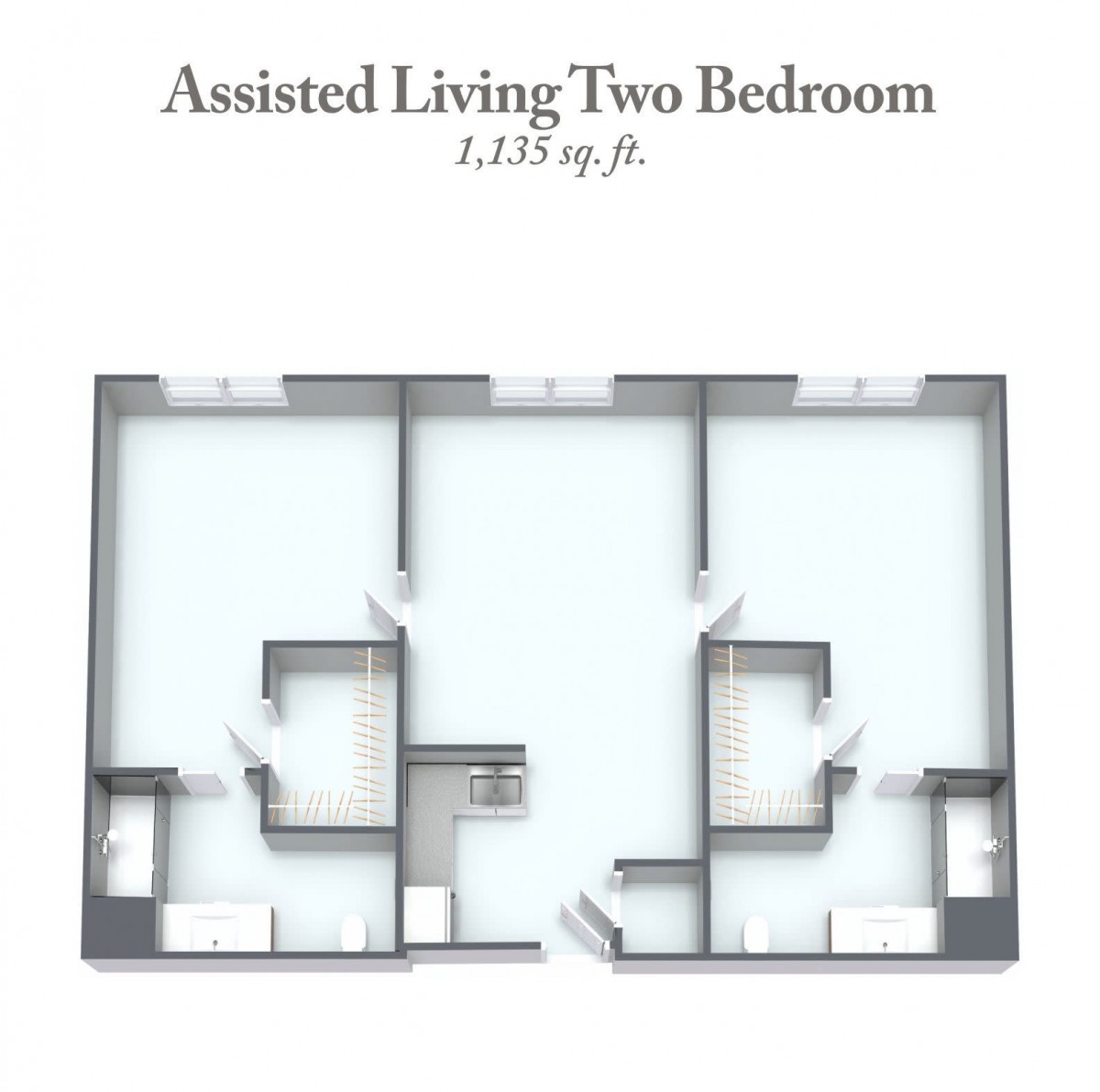 Assisted Living Two Bedroom Floor Plan