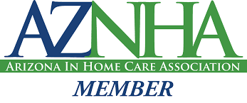 Logo for a home care association membership.