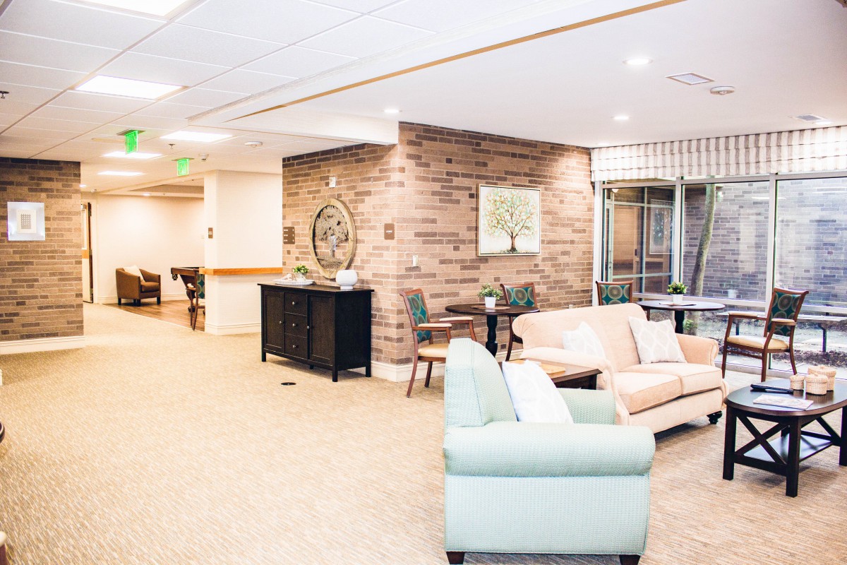 A modern lounge area with comfortable seating and a welcoming atmosphere.