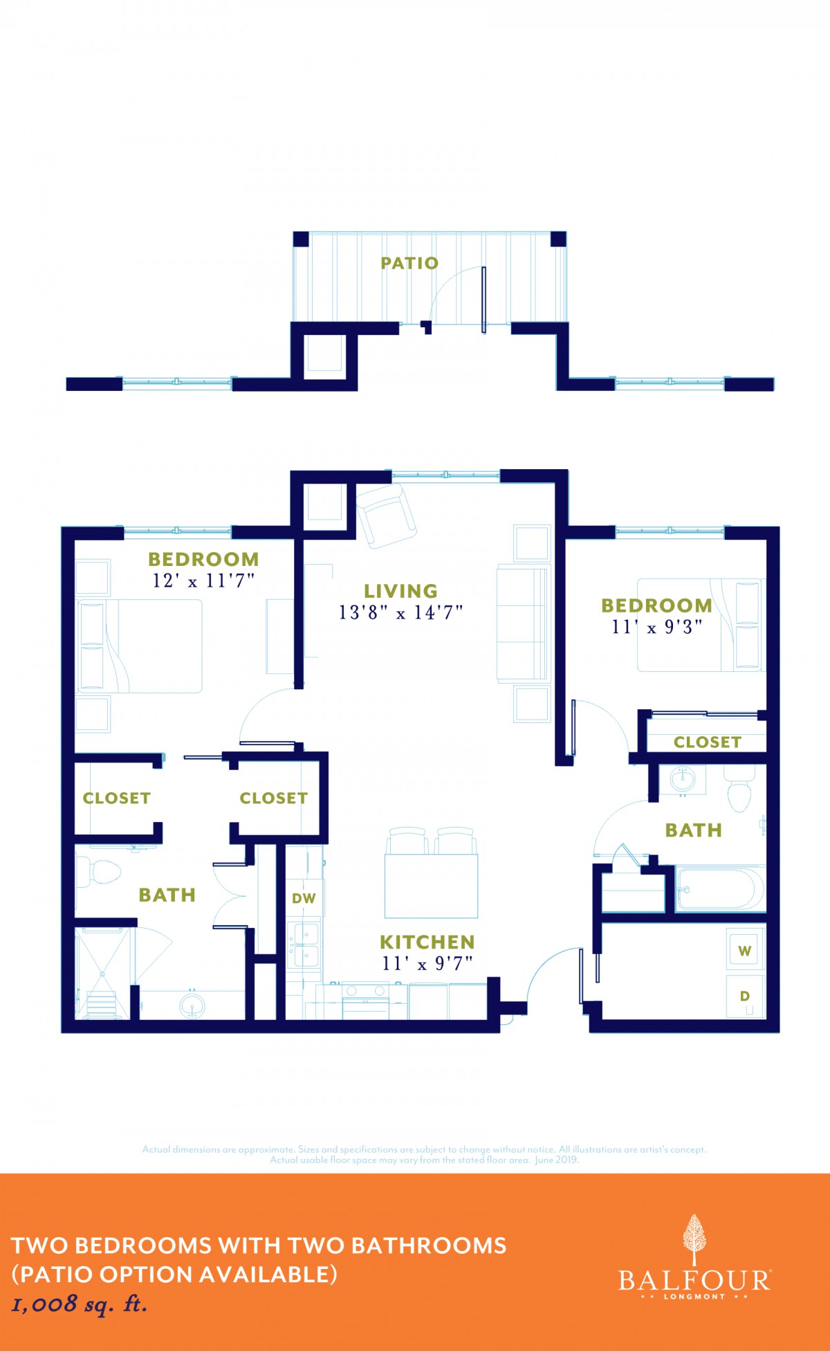 A blueprint showing a house layout with labeled rooms.