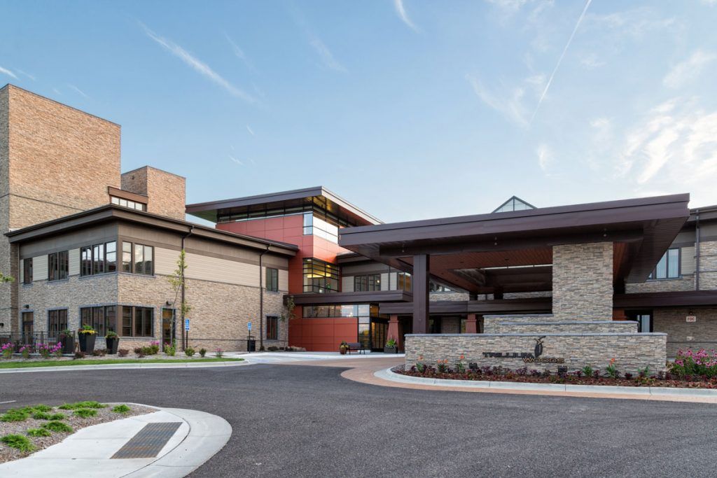A modern healthcare facility with a welcoming entrance and contemporary architecture.
