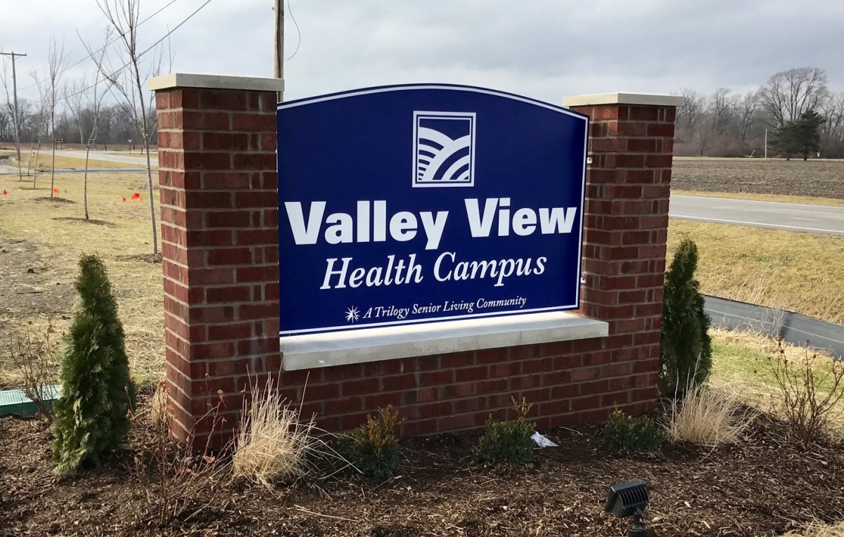 Entrance sign for Valley View Health Campus.