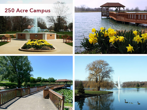 A collection of beautiful scenic spots on a serene campus.