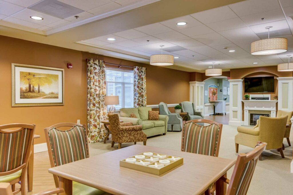 A cozy living room with comfortable seating and elegant decor.