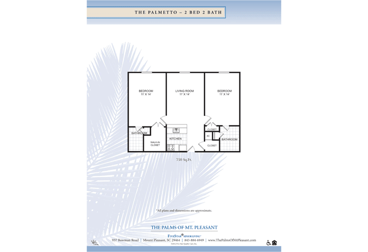 A floor plan illustration of a three-bedroom apartment layout.