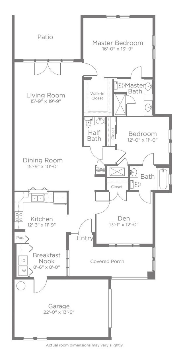A detailed floor plan illustrating the layout and dimensions of various rooms in a house.