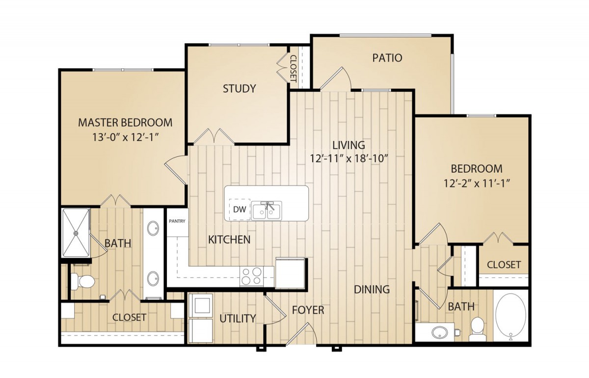 A detailed floor plan showing the layout of a home with labeled rooms and areas.