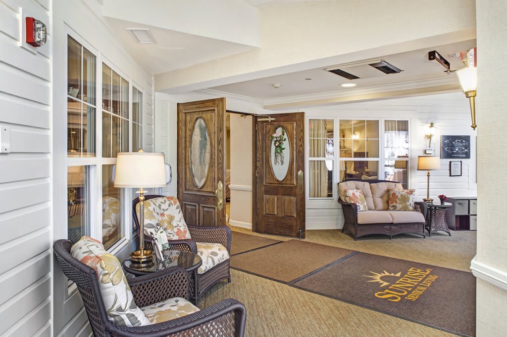 A cozy living room with comfortable seating and warm decor.