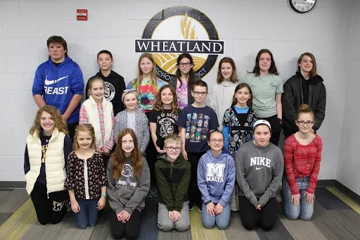 Students from Wheatland gathered for a group photo.