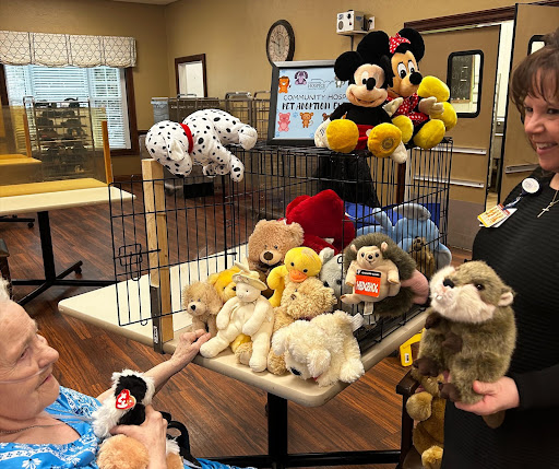 A cheerful display of stuffed animals, including a variety of colorful toys, ready to bring joy to the community.