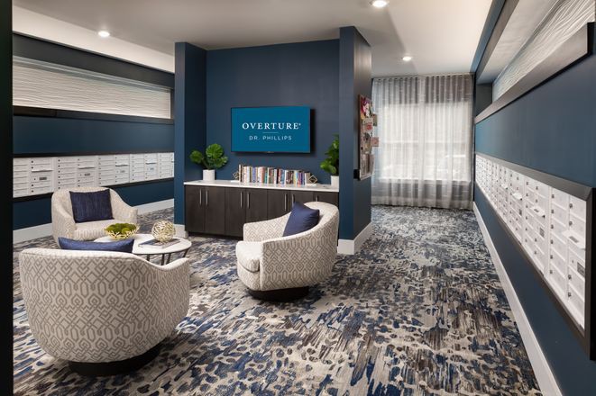 A stylish and modern lobby interior with comfortable seating and elegant decor.
