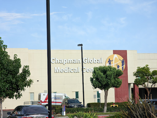 Exterior view of Chapman Global Medical Center with clear blue skies.