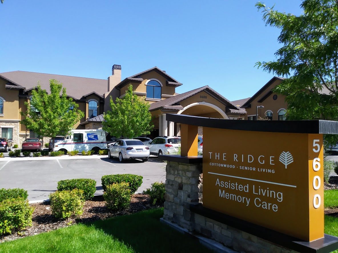 Exterior view of The Ridge, an assisted living and memory care facility.