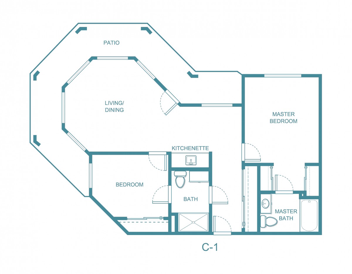 A detailed floor plan showing the layout of a residential space with labeled rooms.