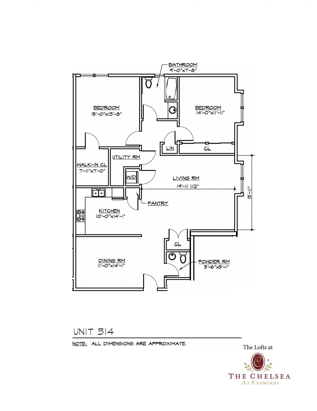 This image depicts a floor plan of an apartment unit, detailing room arrangements and dimensions.