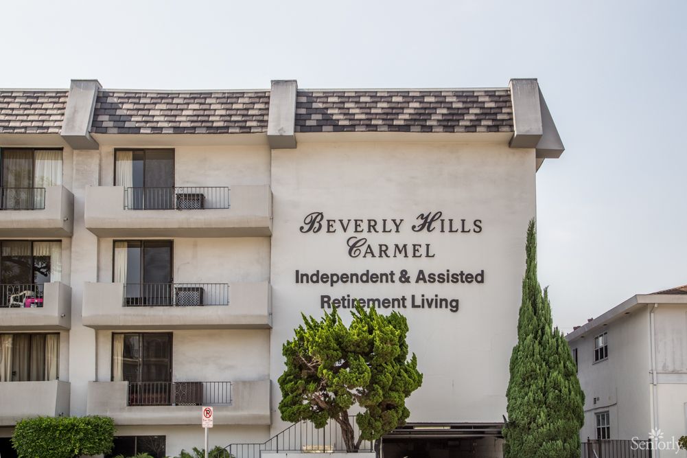 Front view of Beverly Hills Carmel, an independent and assisted retirement living facility.