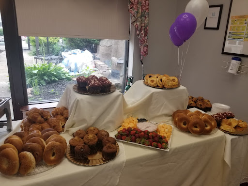 A delightful spread of assorted donuts and pastries on a festive table.
