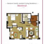 Floor plan for an assisted living residence in Montreal.
