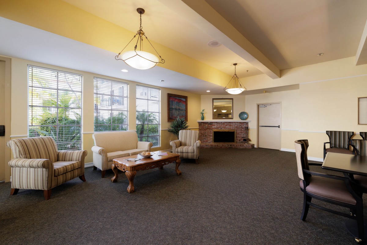 A spacious and comfortable lobby area with seating and natural light.