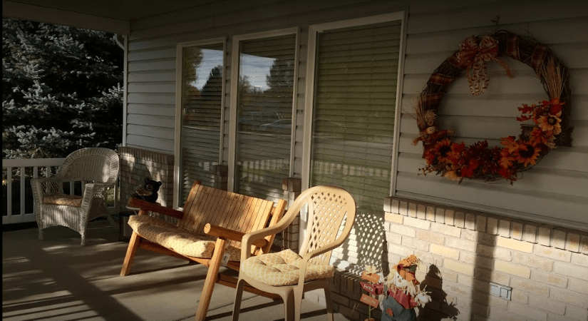 Outdoor seating area.