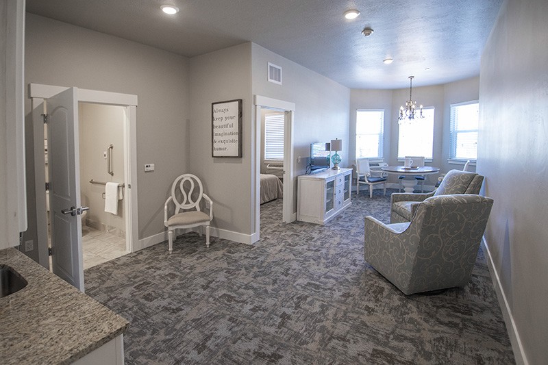 A modern living space with an open layout and stylish decor.