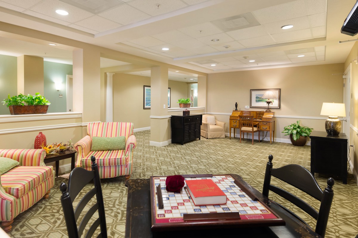 A cozy living room with comfortable seating and stylish decor.