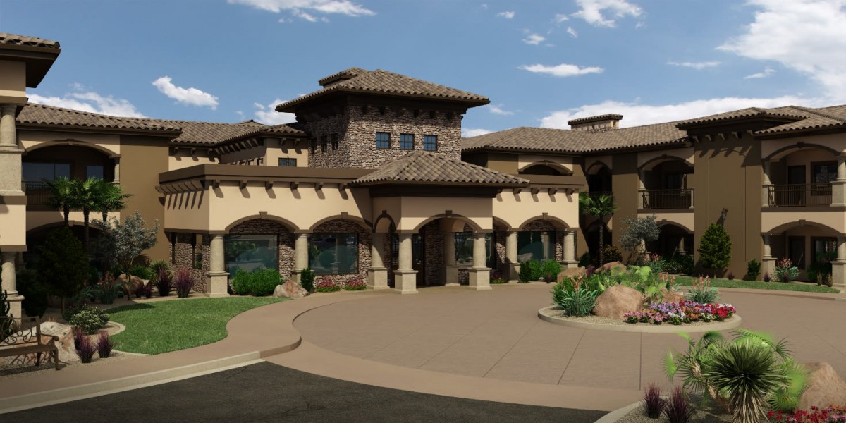 A luxurious Mediterranean-style home featuring a stone facade and landscaped surroundings.
