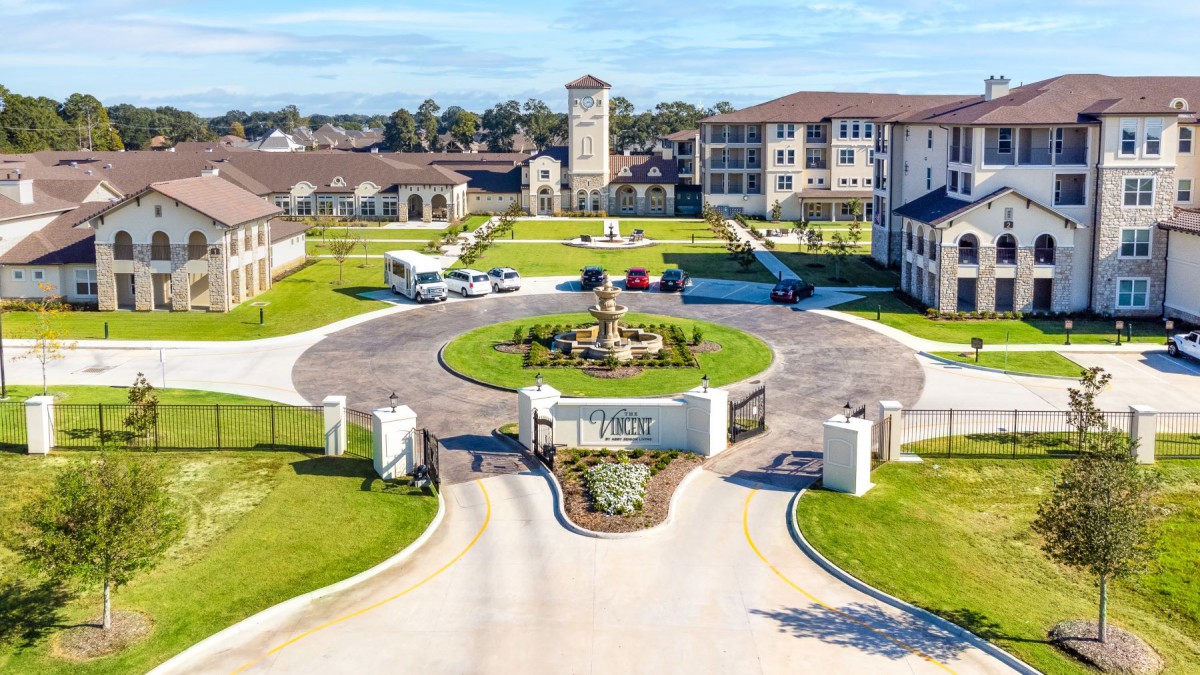 Exterior view including landscaping and building.