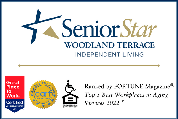 Senior Star Woodland Terrace recognized as a top senior living community by Fortune Magazine in 2022.